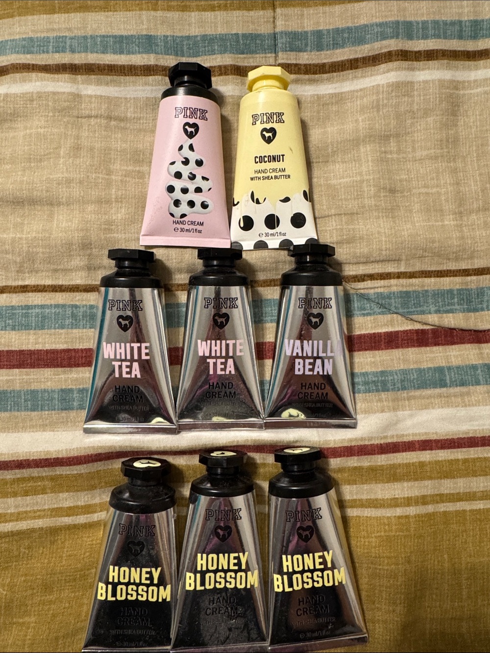 PINK Victoria's Secret Hand Cream Set — Pink, Yellow, Silver